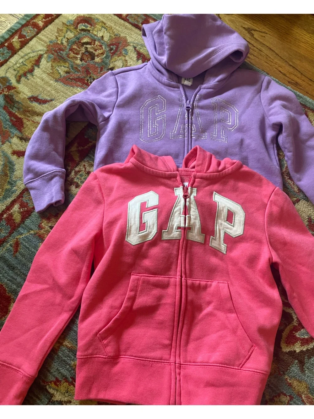 GAP Kids Pink Zip Hoodies - size small (6-7)